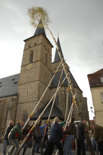 Maibaumaufstellen Gerolzhofen 049